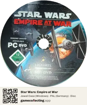 Star Wars: Empire at War Computer, PAL disc