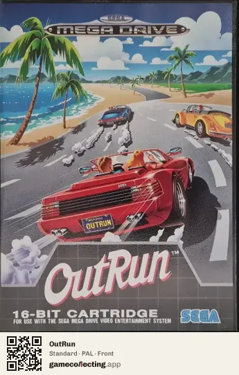 OutRun Sega Mega Drive / Genesis, PAL box front