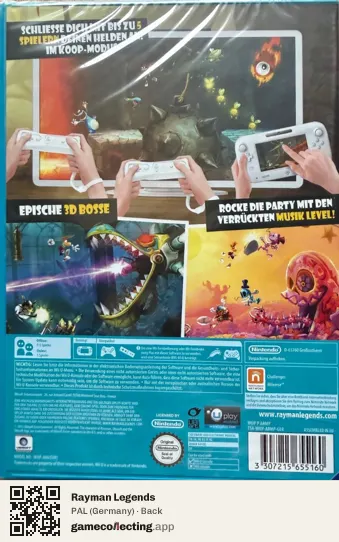 Rayman Legends Nintendo Wii U, Germany box back