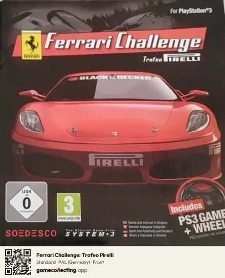 Ferrari Challenge: Trofeo Pirelli PlayStation 3, Germany box front