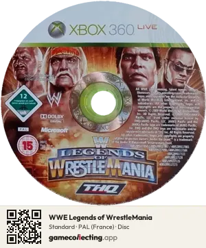 WWE Legends of WrestleMania Xbox 360, PAL disc