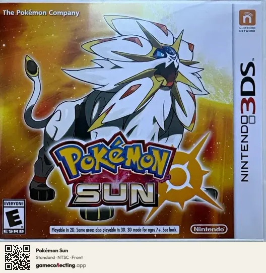 Pokémon Sun Nintendo 3DS, NTSC box front