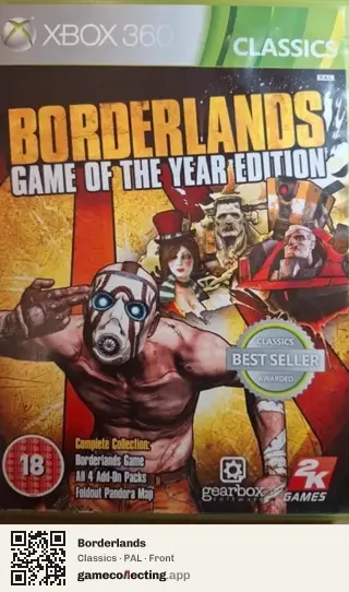 Borderlands Xbox 360, PAL box front