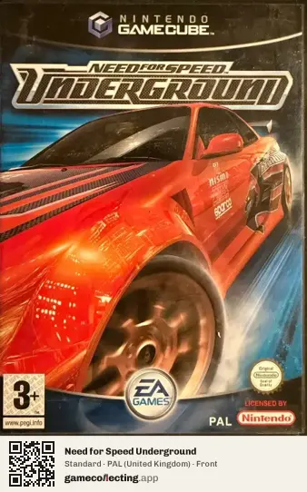 Need for Speed Underground Nintendo GameCube, United Kingdom box front