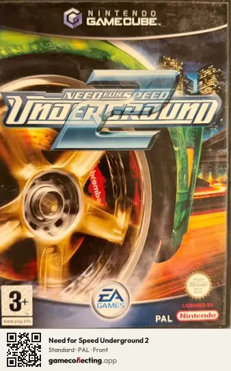 Need for Speed Underground 2 Nintendo GameCube, PAL box front