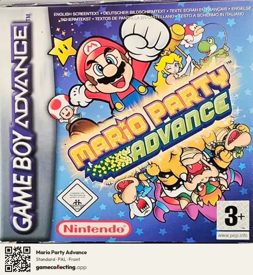 Mario Party Advance Game Boy Advance, PAL box front