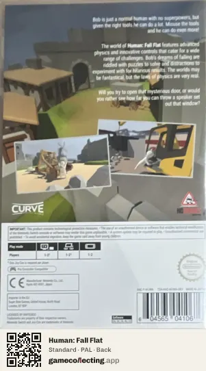 Human: Fall Flat Nintendo Switch, PAL box back