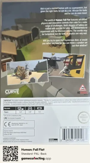 Human: Fall Flat Nintendo Switch, PAL box back