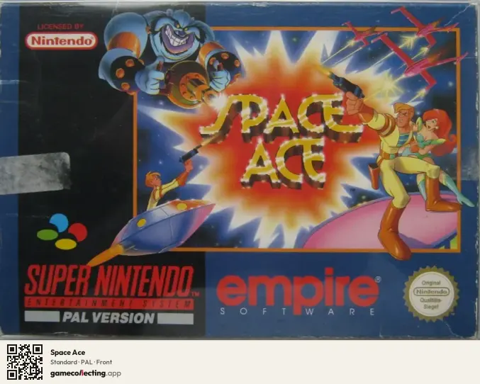 Space Ace Super Nintendo Entertainment System, PAL box front