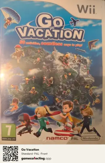 Go Vacation Nintendo Wii, PAL box front