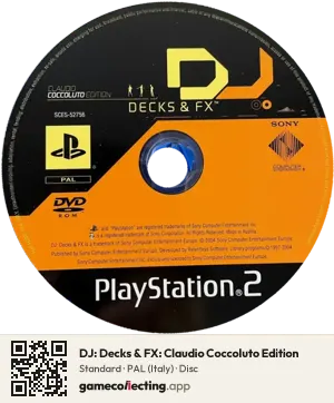 DJ: Decks & FX: Claudio Coccoluto Edition PlayStation 2, PAL disc