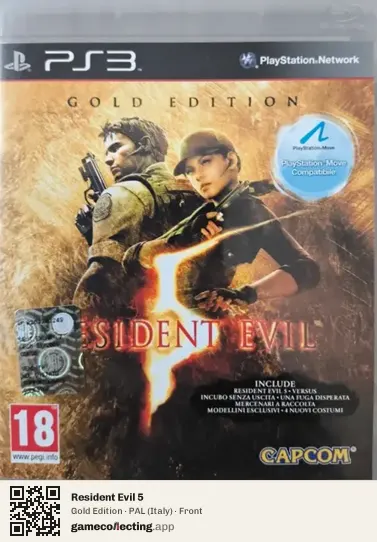 Resident Evil 5 PlayStation 3, Italy box front