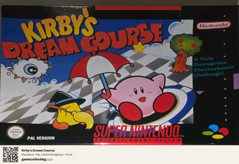 Kirby's Dream Course Super Nintendo Entertainment System, United Kingdom box front