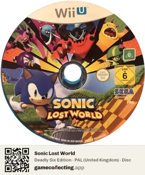 Sonic Lost World Nintendo Wii U, PAL disc