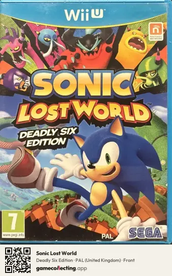 Sonic Lost World Nintendo Wii U, United Kingdom box front