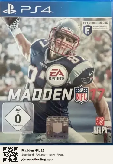 Madden NFL 17 PlayStation 4, Germany box front