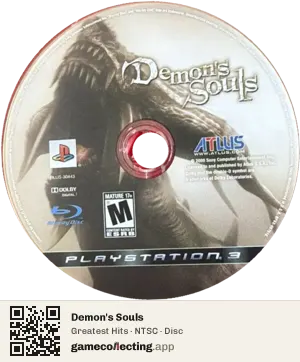 Demon's Souls PlayStation 3, NTSC disc