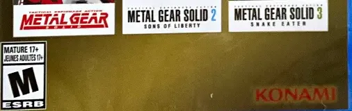 Metal Gear Solid: Master Collection Vol. 1, the ESRB box on its front