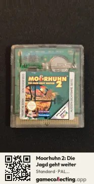 Moorhuhn 2: Die Jagd geht weiter Game Boy Color, PAL cartridge label