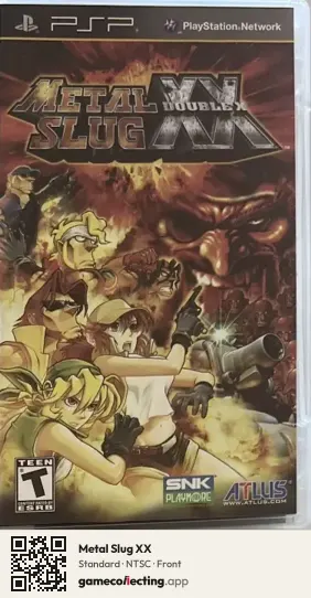 Metal Slug XX PlayStation Portable, NTSC box front