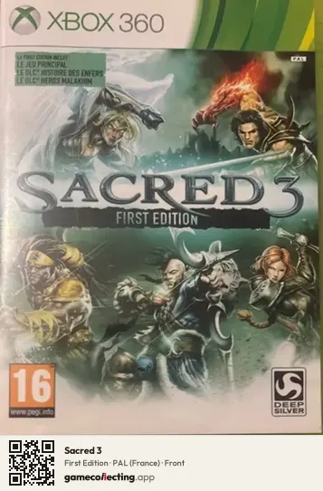 Sacred 3 Xbox 360, France box front