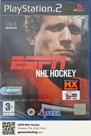 ESPN NHL Hockey PlayStation 2, Italy box front