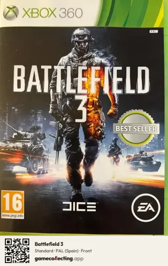 Battlefield 3 Xbox 360, Spain box front