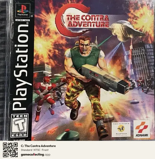 C: The Contra Adventure PlayStation, NTSC box front