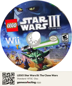 LEGO Star Wars III: The Clone Wars Nintendo Wii, NTSC disc
