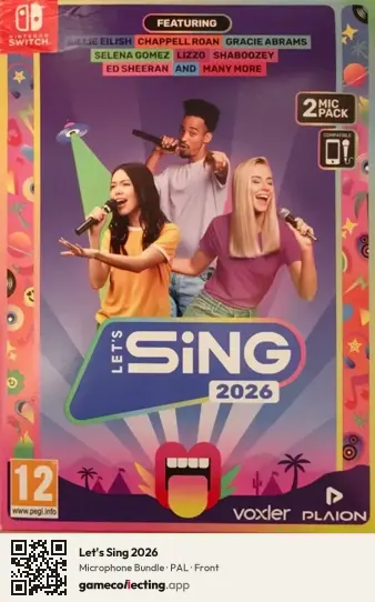 Let's Sing 2026 Nintendo Switch, PAL box front