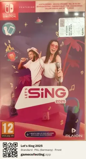 Let's Sing 2025 Nintendo Switch, Germany box front