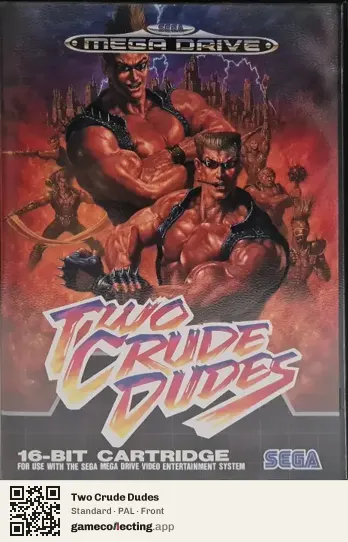 Two Crude Dudes Sega Mega Drive / Genesis, PAL box front