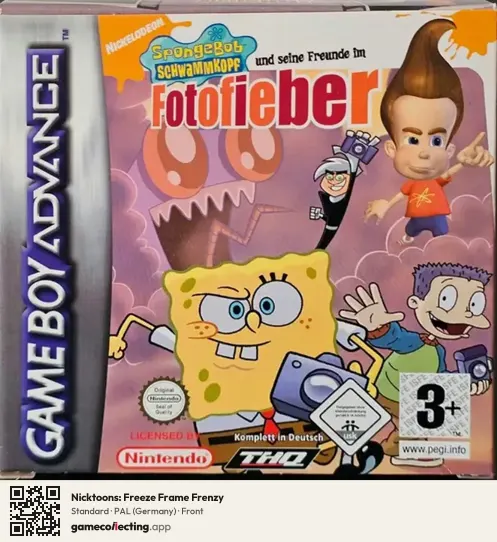 Nicktoons: Freeze Frame Frenzy Game Boy Advance, Germany box front