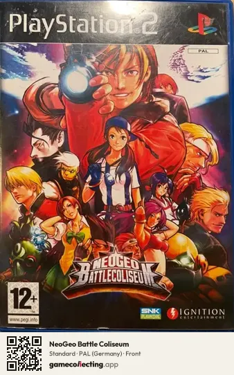 NeoGeo Battle Coliseum PlayStation 2, Germany box front