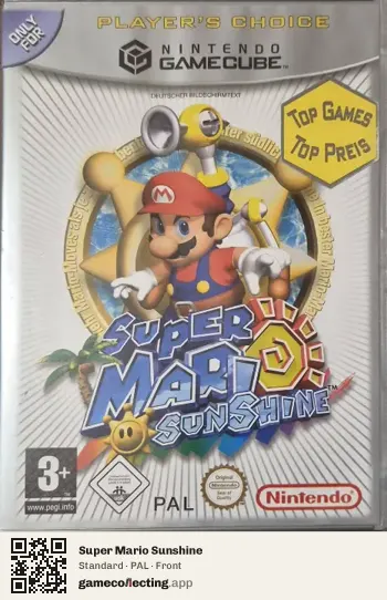 Super Mario Sunshine Nintendo GameCube, PAL box front