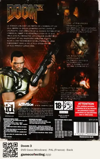 Doom 3 Computer, France box back
