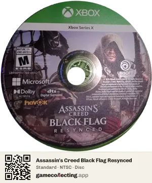 Assassin's Creed Black Flag Resynced Xbox Series X, NTSC disc