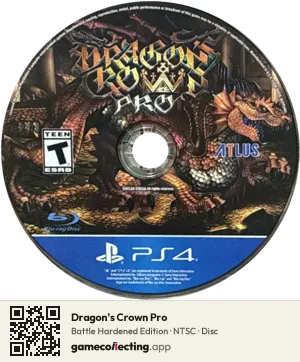 Dragon's Crown Pro PlayStation 4, NTSC disc