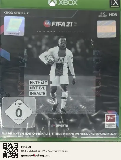 FIFA 21 Xbox Series X, Germany box front
