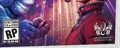 No More Heroes III, the ESRB box on its front