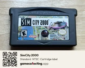 SimCity 2000 Game Boy Advance, NTSC cartridge label
