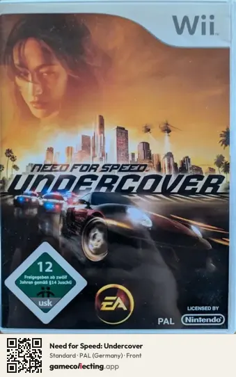 Need for Speed: Undercover Nintendo Wii, Germany box front