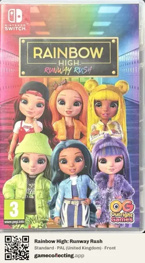Rainbow High: Runway Rush Nintendo Switch, United Kingdom box front