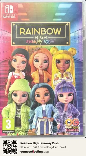 Rainbow High: Runway Rush Nintendo Switch, United Kingdom box front