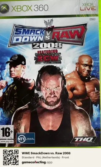 WWE SmackDown vs. Raw 2008 Xbox 360, Netherlands box front