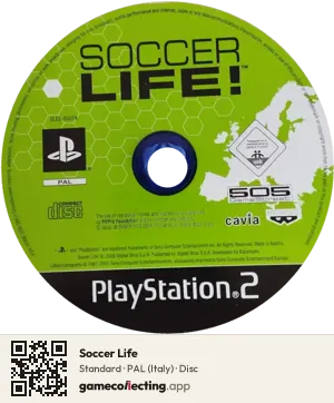 Soccer Life PlayStation 2, PAL disc