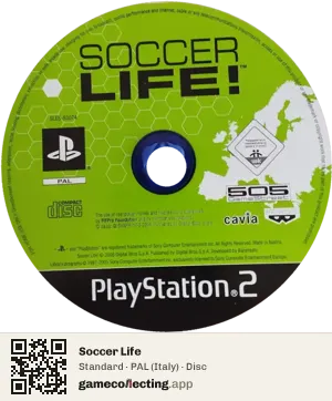 Soccer Life PlayStation 2, PAL disc