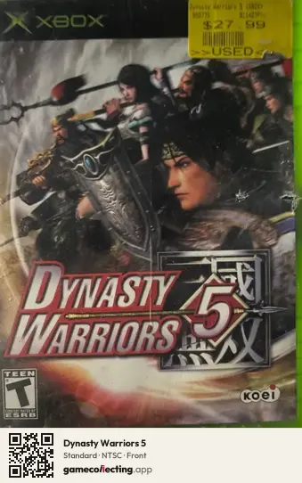 Dynasty Warriors 5 Xbox, NTSC box front