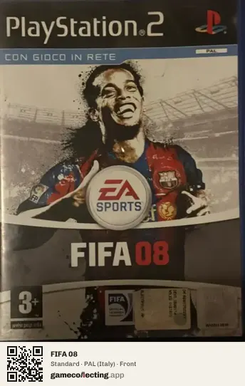 FIFA 08 PlayStation 2, Italy box front