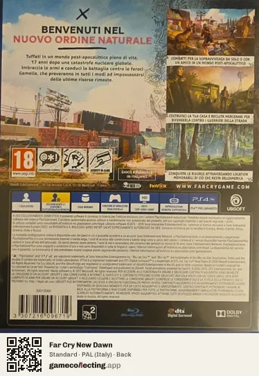 Far Cry New Dawn PlayStation 4, Italy box back
